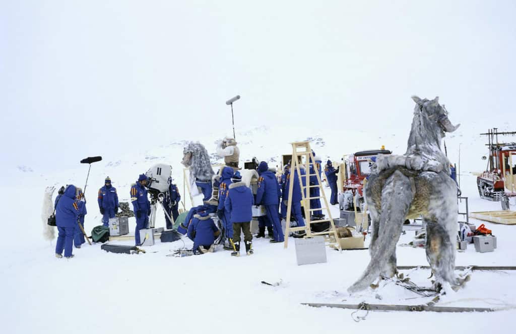 The crew on location in Finse, Norway