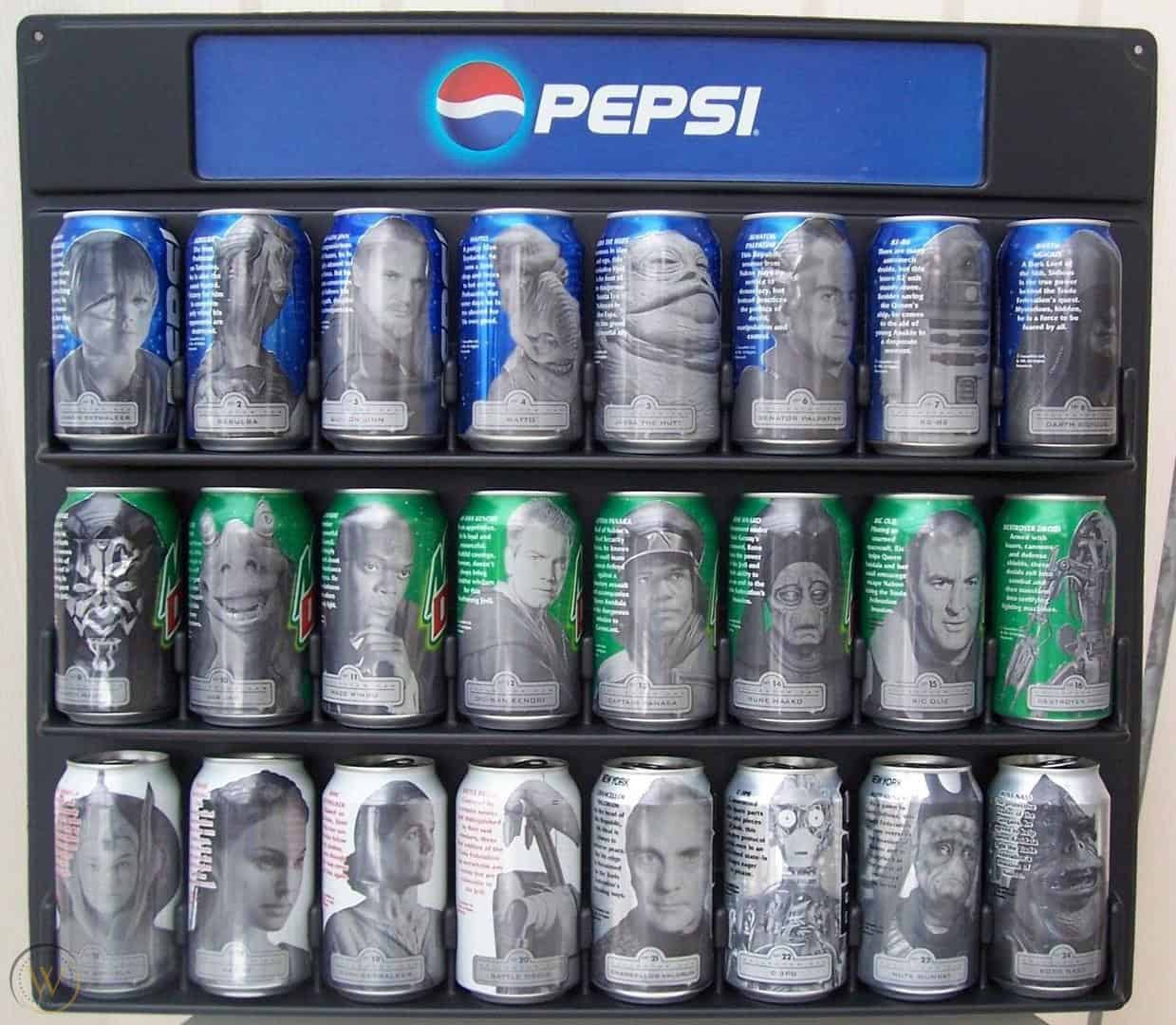 Star Wars preqels advertising on Pepsi cans