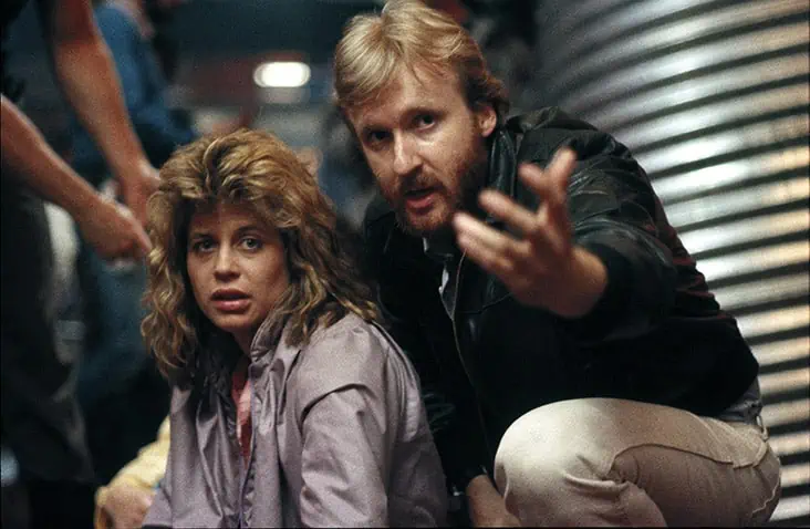 James Cameron and Linda Hamilton