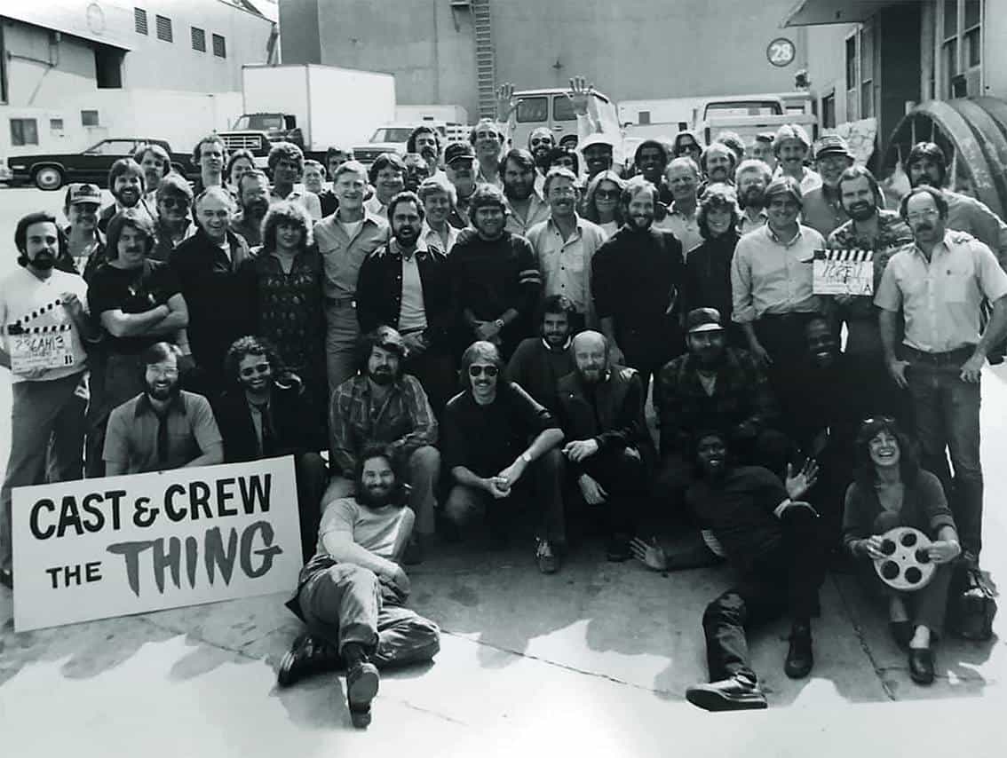 John Carpenter and cast and crew on The Thing
