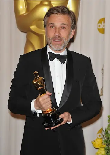 Christoph Waltz with his Oscar