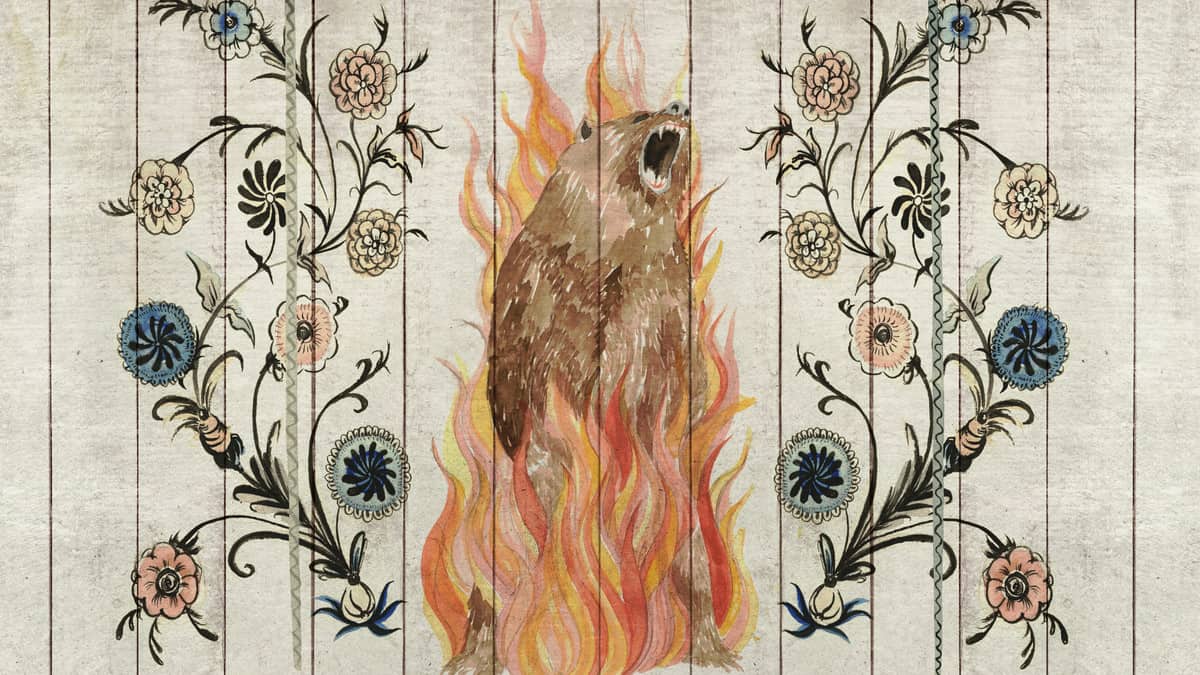 Midsommar - bear on fire