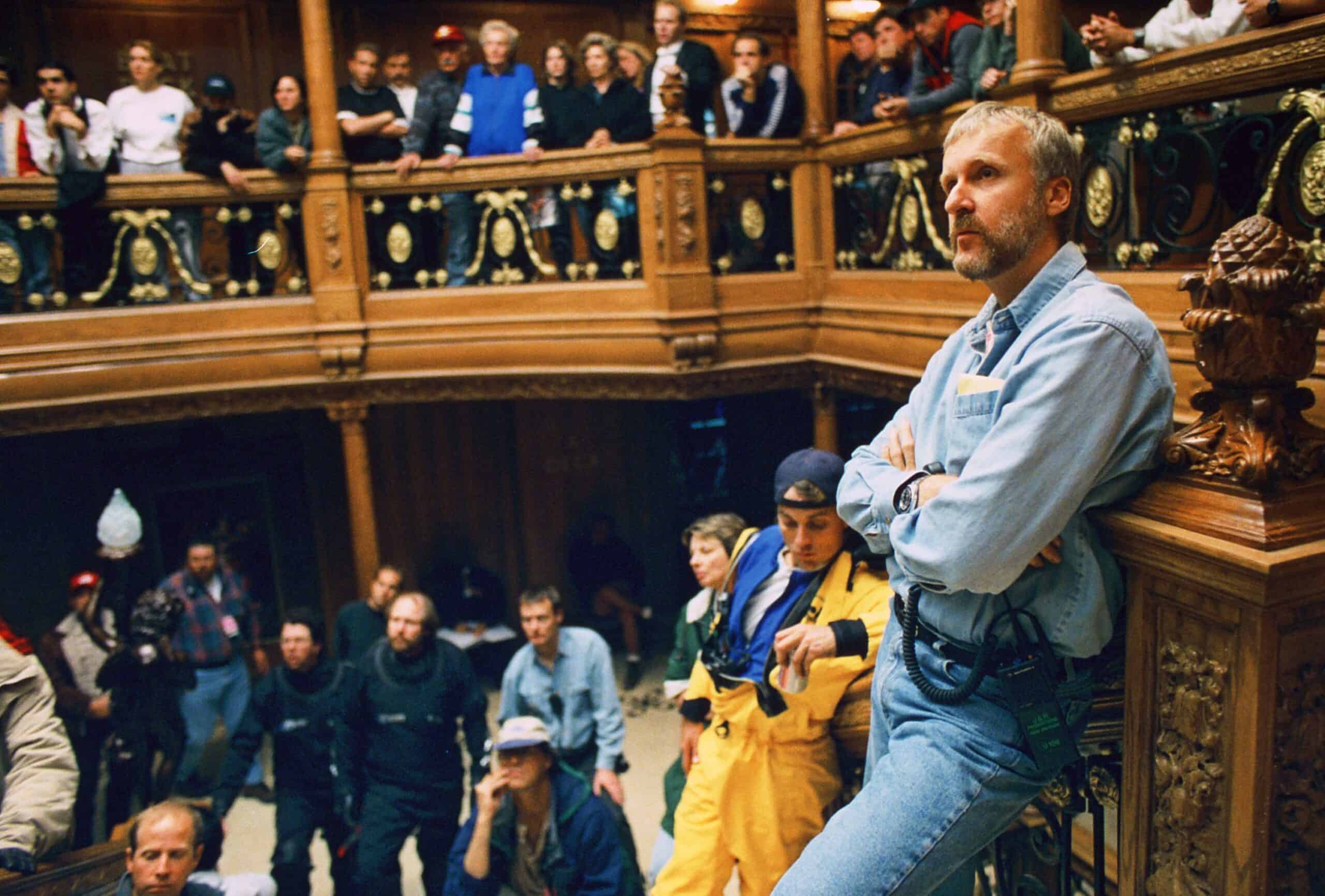 James Cameron on the set